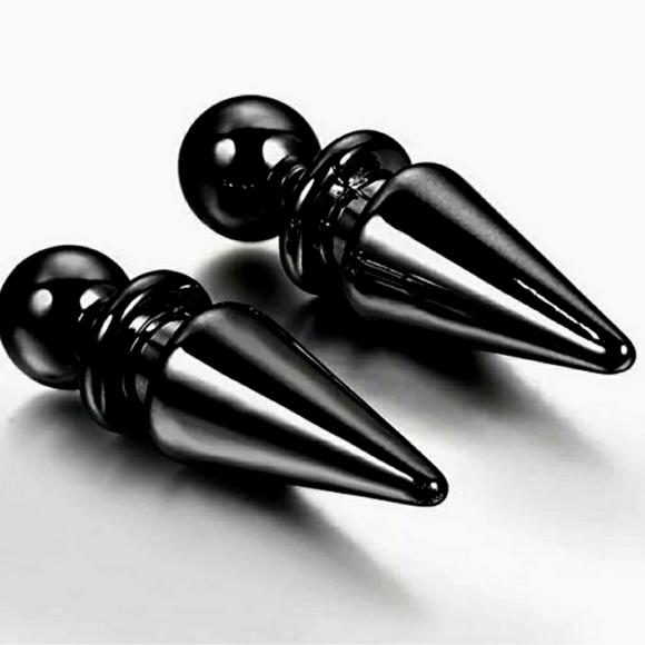 Other - BLACK STAINLESS STEEL PIERCING EARRING